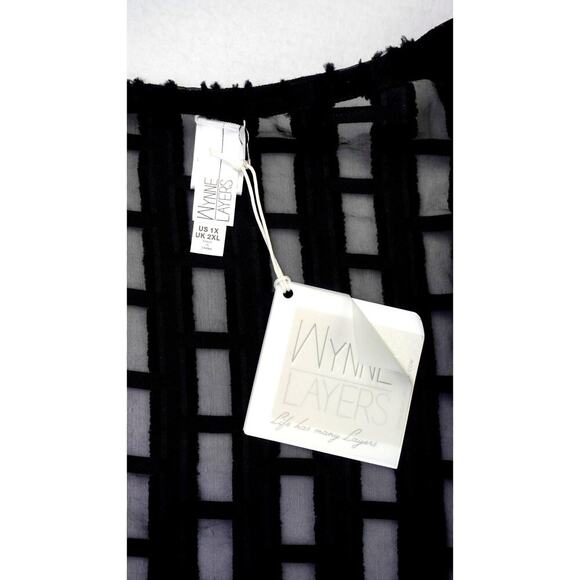 Women's Wynne Layers Black Cardigan - Size XL - Picture 5 of 5